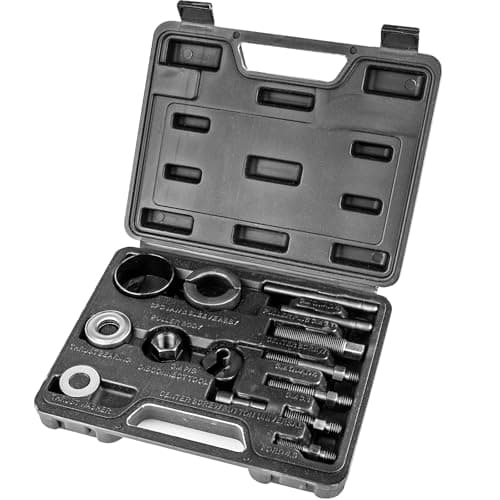 Rpeconu 14PCS Power Steering and Alternator Pulley Tool Kit Replace Vehicle Steering Pump and Car Repair Tools Essential Car Repair Tools for Mechanics with Storage Case