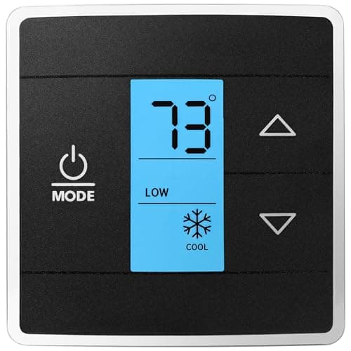 RV Thermostat Replacement, 12V, Compatible with Dometic 3316250.712, Camper Thermostat Heat/Cool, 3-Wire RV Furnace with Fan Mode