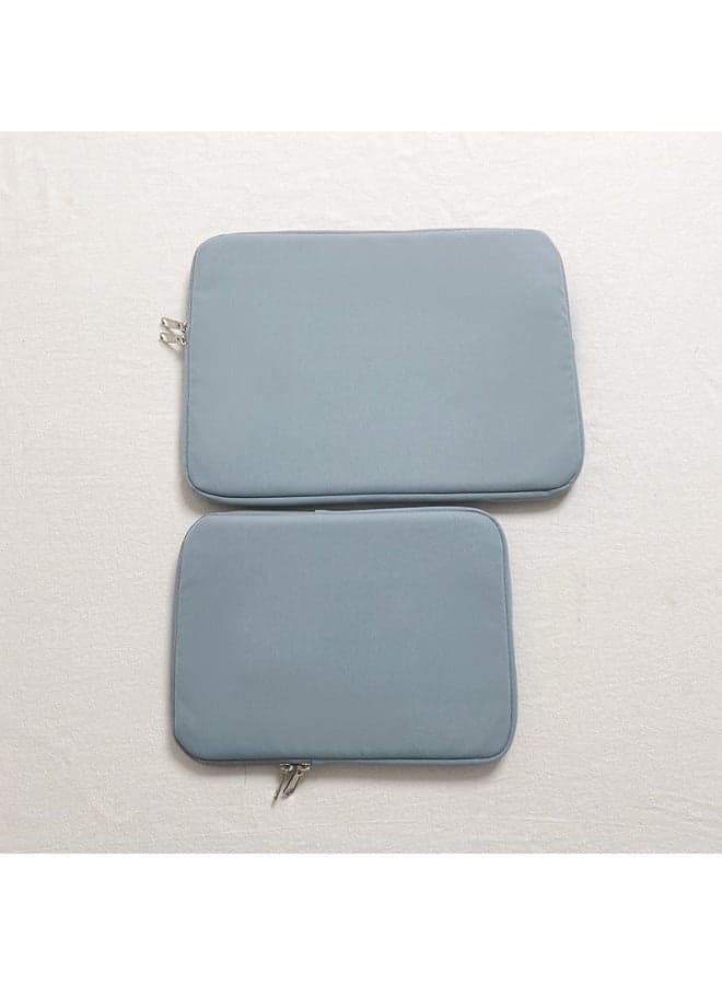 Sleeve Bag Solid Color Simple Water-repellent Nylon Ipad Protective Cover Hair Non-slip Shockproof Laptop Bag-Color:Blue Large