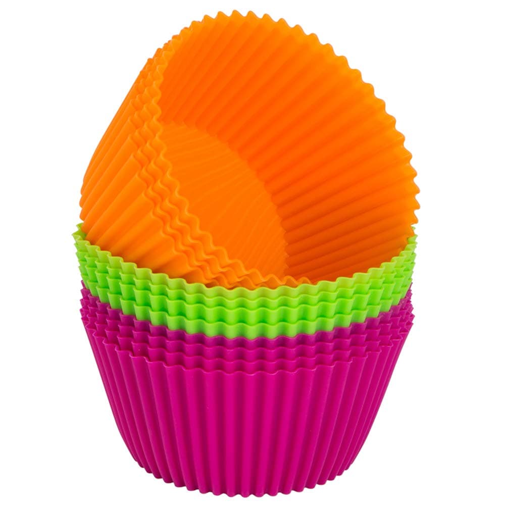 Webake Silicone Baking Cups 43 Inch Jumbo Reusable Cupcake Liners Giant Cupcake Mold Nonstick Extra Large Muffin Pans Big Cupcake Holders Pack of 12