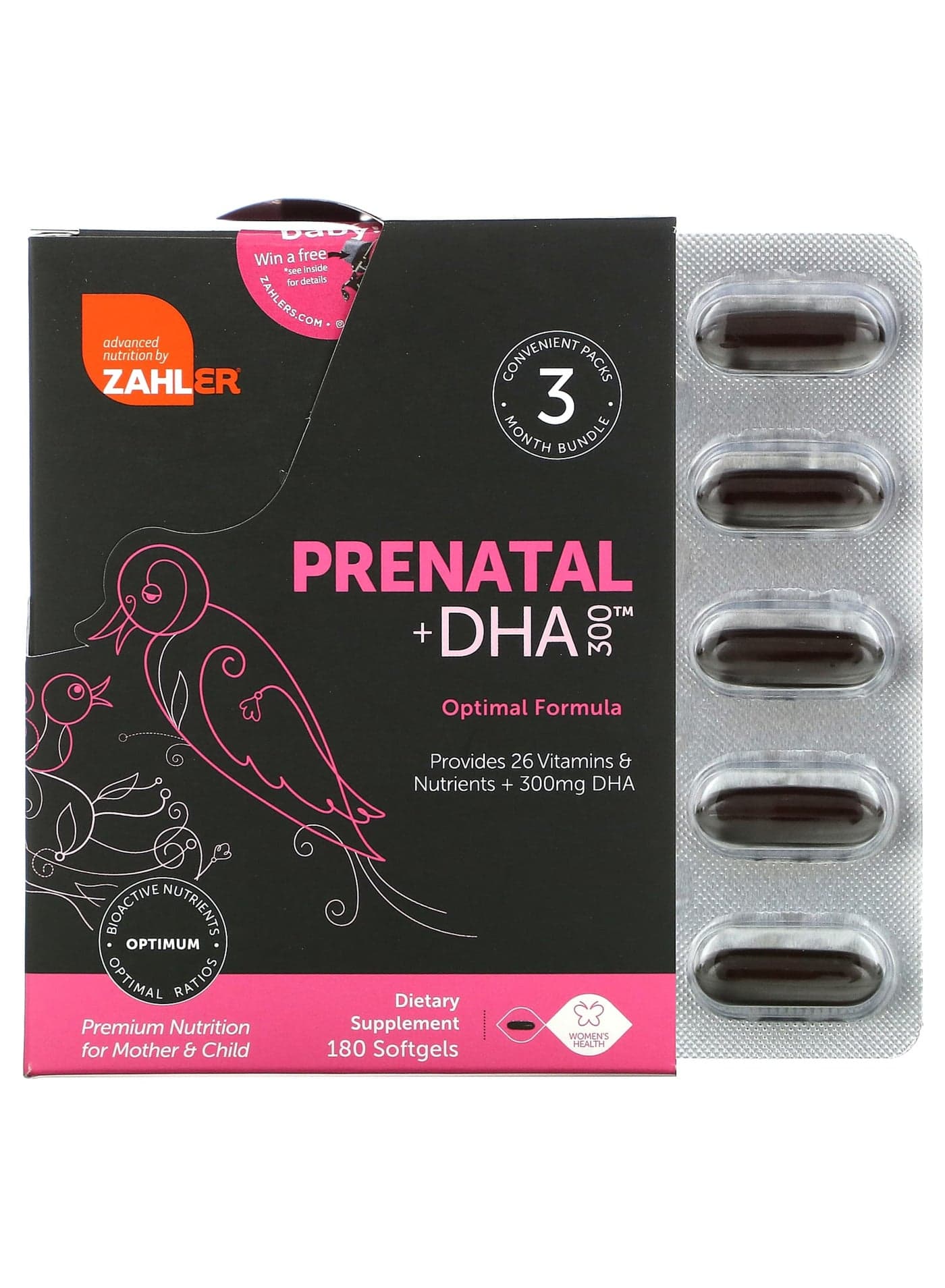 Prenatal + DHA 300 Optimal Formula, 180 Softgels