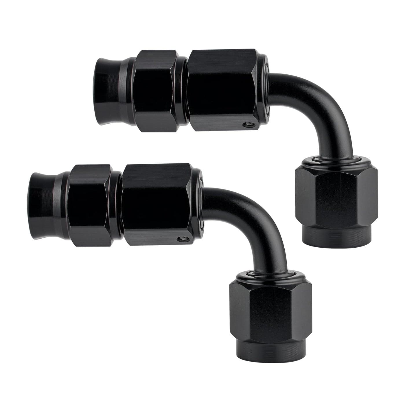EVIL ENERGY 3AN PTFE Hose End Fitting 90 Degree Black for PTFE Hose Only 2PCS