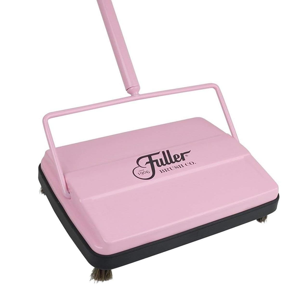 Fuller Brush 17072 Electrostatic Carpet Floor Sweeper 9 Cleaning Path Lightweight Ideal for Crumby Messes Works On Carpets Hard Floor Surfaces Pink