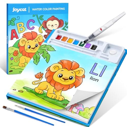 JoyCat Paint with Water Coloring Books for Toddlers Watercolor Painting Sets for Kids Ages 35 48 Arts and Crafts Drawing Activities Toy Birthday Gifts for Boys Girls Alphabet