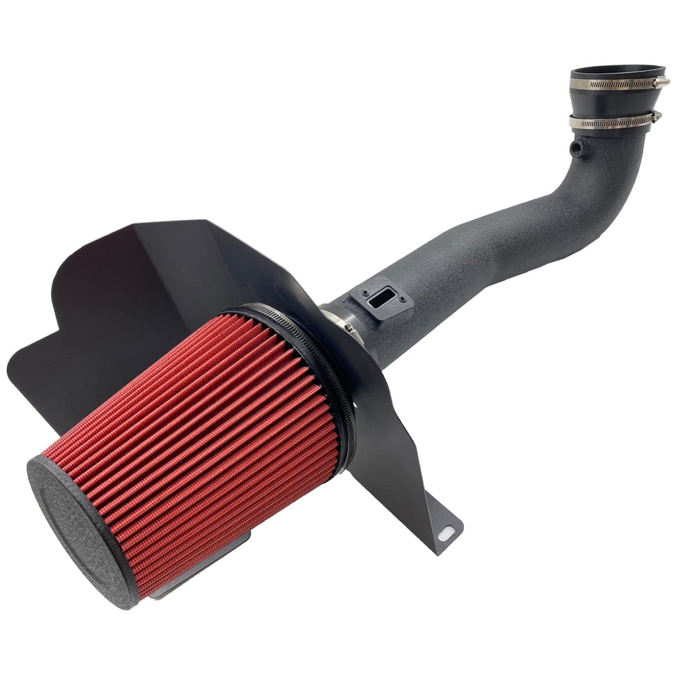 4Inch Cold Air Intake Kit with Heat Shield Filter Compatible for Silverado 1500 1418 Sierra 1500 1418 for Cadillac Escalade Suburban Yukon Tahoe 1520 53L 62L V8 Black Tube Red Filter