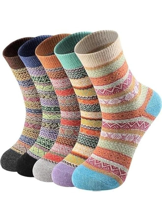6 Pack Crew Socks for Women,Cotton Socks,Mid-Calf Socks,Cute Casual Athletic Socks,Soft Womens Socks,Aesthetic Socks