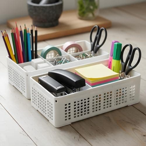 DecoLogy Clothes Organizer for Wardrobe Cupboard Organizer for Clothes Foldable and Stackable Closet Organizer Drawer Organizer for Clothes (6PCS-Small (Mini Drawer Organisers), White)
