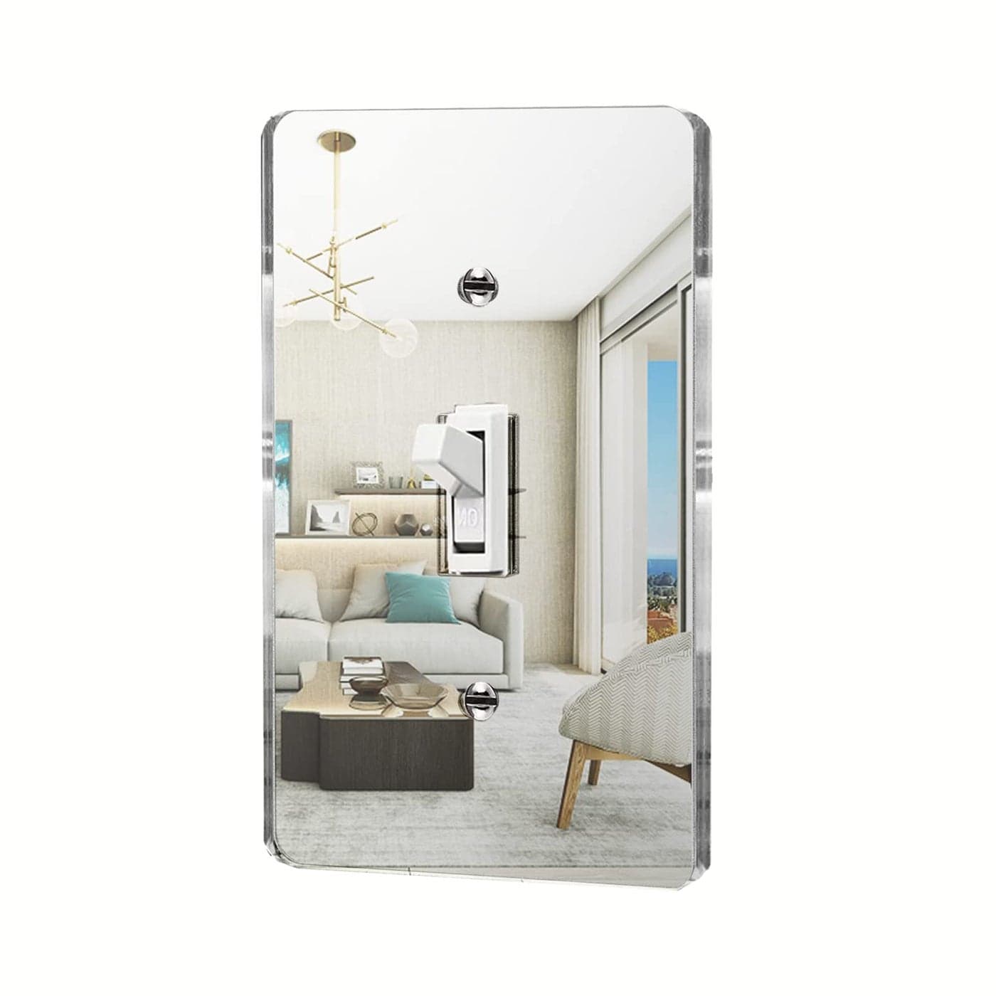 1 Pcs Mirror Light Switch Wall Plate Durable Switch Covers Acrylic Mirrored Decorative Wall Plates For Electrical Outlets Single Toggle