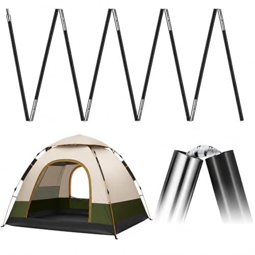 Yaocom 85ft 8mm Fiberglass Tent Poles Replacement Pre Assembled Black Tent Poles Camping Rod Parts for Hiking Outdoor Camping Backpacking
