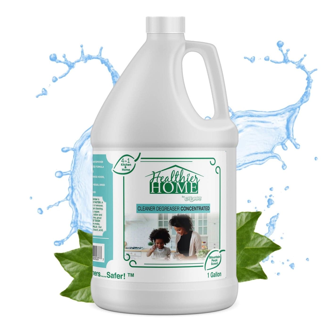CHOMP! Cleaner Degreaser Concentrated Refill: Healthier Home's Kitchen & Home Multi Purpose Degreasing Deodorizer & Stain Remover for, Kitchens, Appliances, Stoves, Ovens, Counters, Floors, Autos 1 G