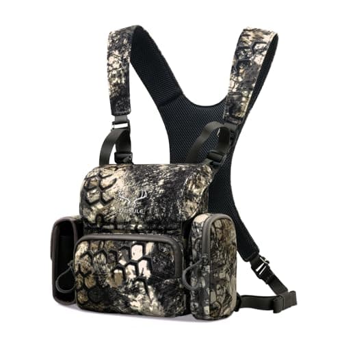 MOXULE Binocular Harness Chest Pack Waterproof Bino Case with Rangefinder Pocket for Birdwatching and Hiking BINO R2 Pro