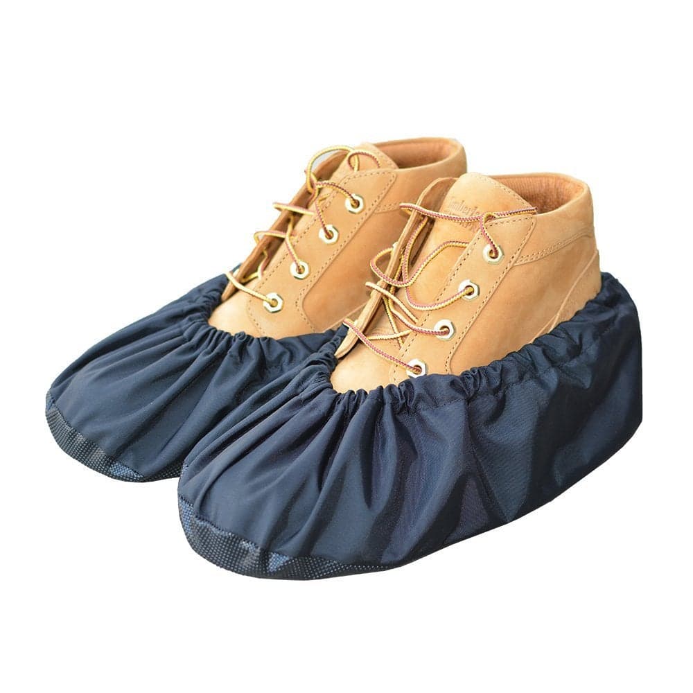 MyShoeCovers Premium Reusable Shoe and Boot Covers for Contractors 1 Pair NonSlip Black X Large