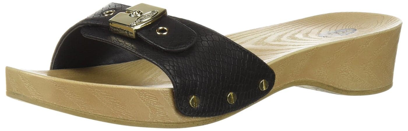 Dr Scholls Shoes Womens Classic Sandal Black Snake Print 9 US