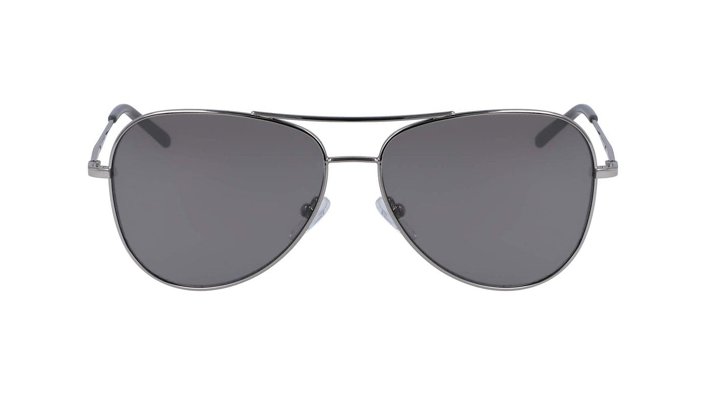 DKNY Women's DK102S Aviator Sunglasses, Gunmetal, 58/14/135