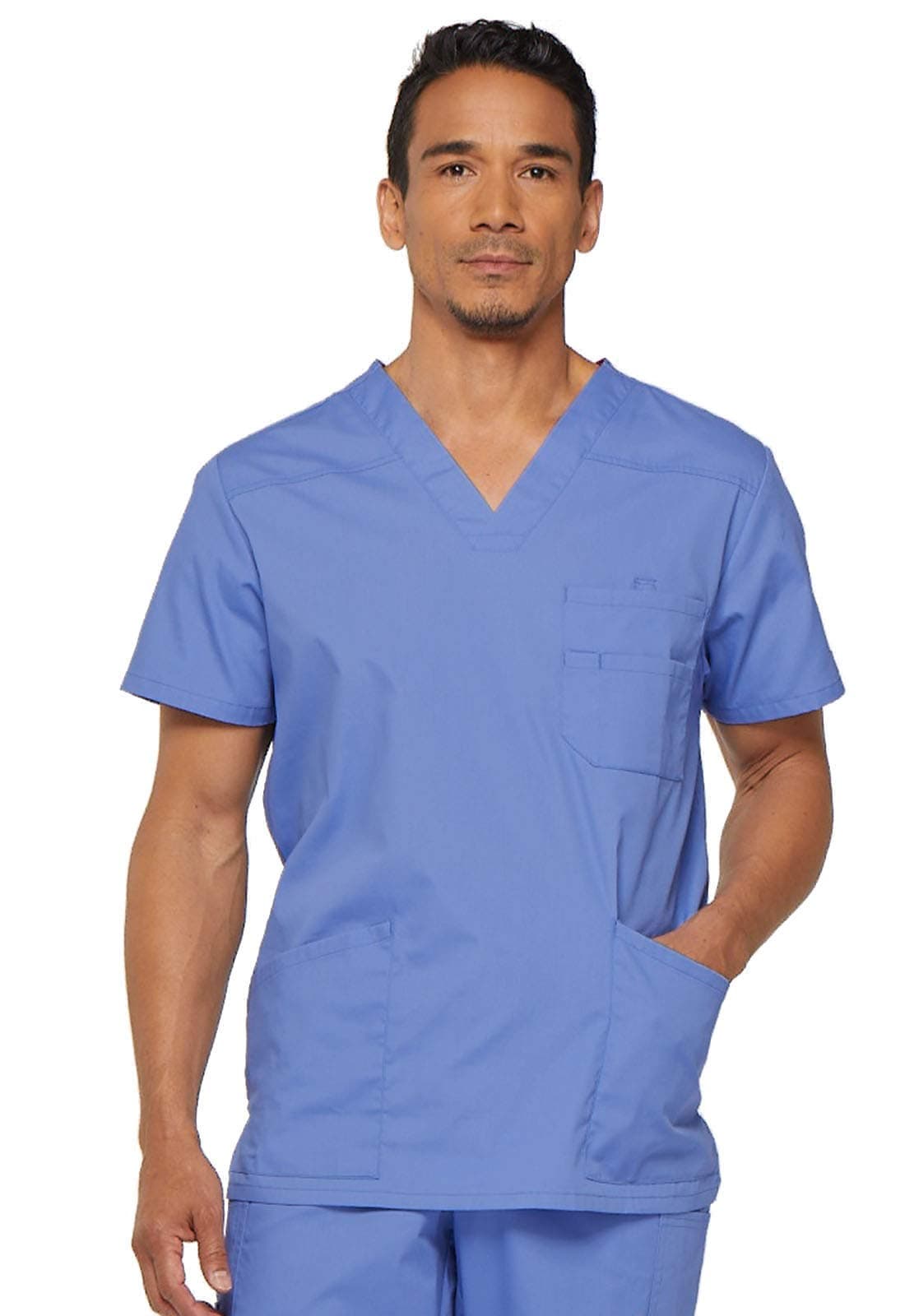 Dickies Unisex V-Neck Scrub Top, Ceil Blue, X-Large