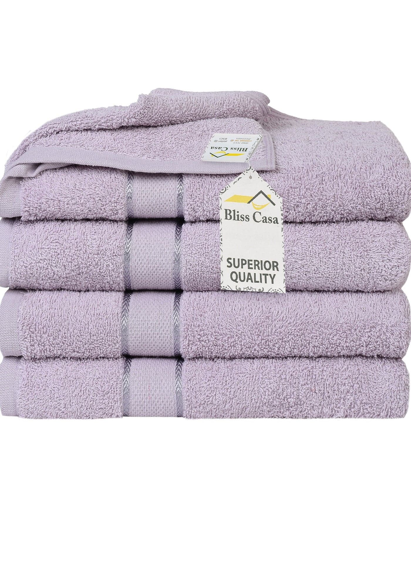 Bliss Casa Bath Towel Set (4 Pack, 70 X 140 cm) - Quick Drying Highly Absorbent Thick Bathroom Towels - Soft Hotel Quality for Bath and Spa