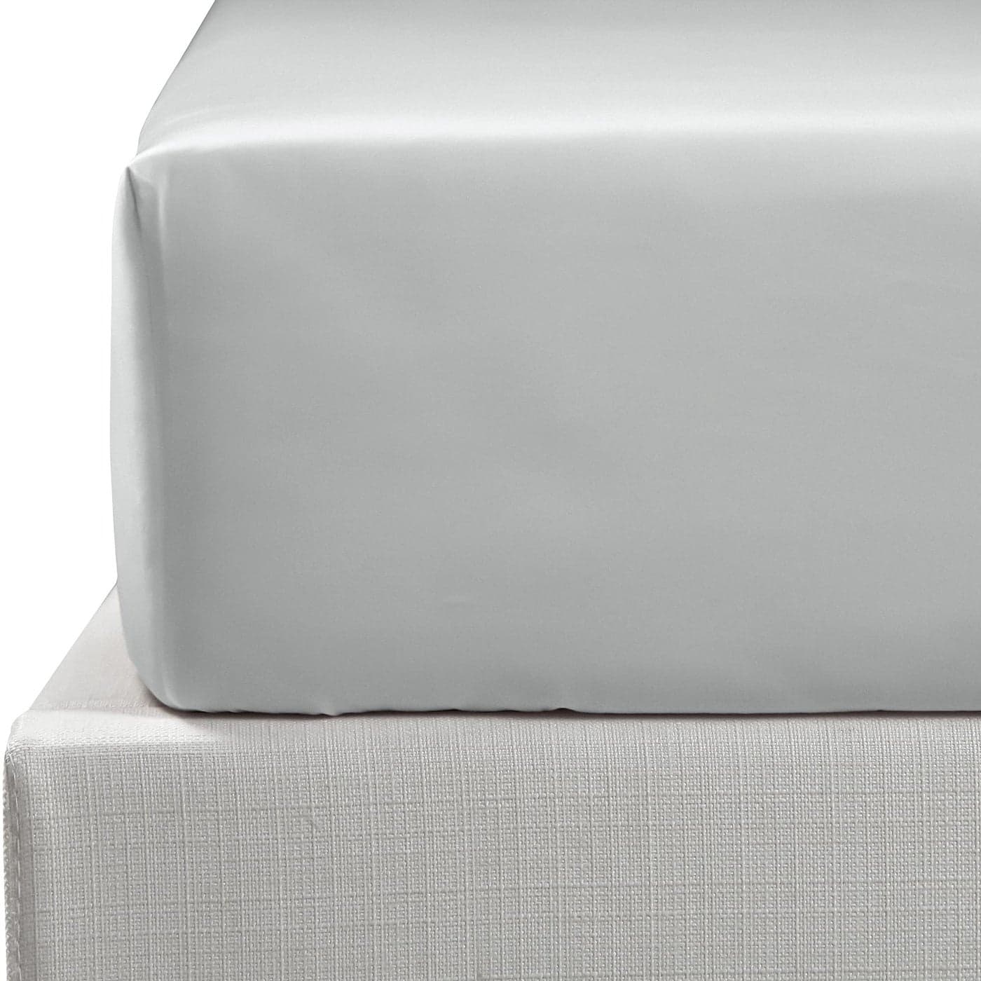 NTBAY 500 Thread Count 100 Egyptian Cotton Super King Fitted Sheet Super Soft Cozy and Breathable Deep 12 30cm Fitted Bed Sheet Light Grey