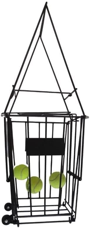 Tennis Ball Hopper with Wheels for Tennis Coaches Players Schools Clubs, Tennis Court Equipment/Accessory (75 Balls Capacity)