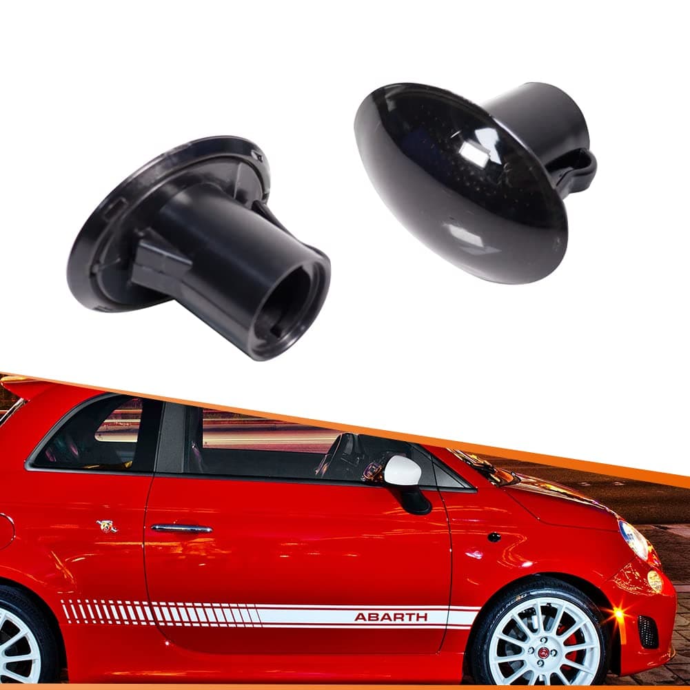 ADIIL Front Side Marker Turn Signal Light Housings For Fiat 500 500e 500c Abarth 20072019 Replace OEM Sidemarker Lamps