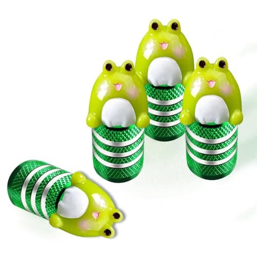 4Pack Frog Tire Valve Stem Caps Cute 3D Resin Animal Car Accessories DecorUniversal Tire Air Caps for CarSUVBikeMotorcycleBicyclePerfect Frog Gifts for Women Men Frogs Lover