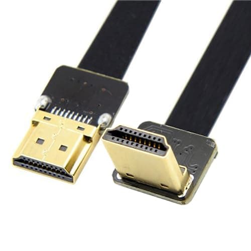 chenyang CY 20cm FPV HDMI Male to 90 Degree Down Angled HDMI Male HDTV FPC Flat Cable for Multicopter Aerial Photography