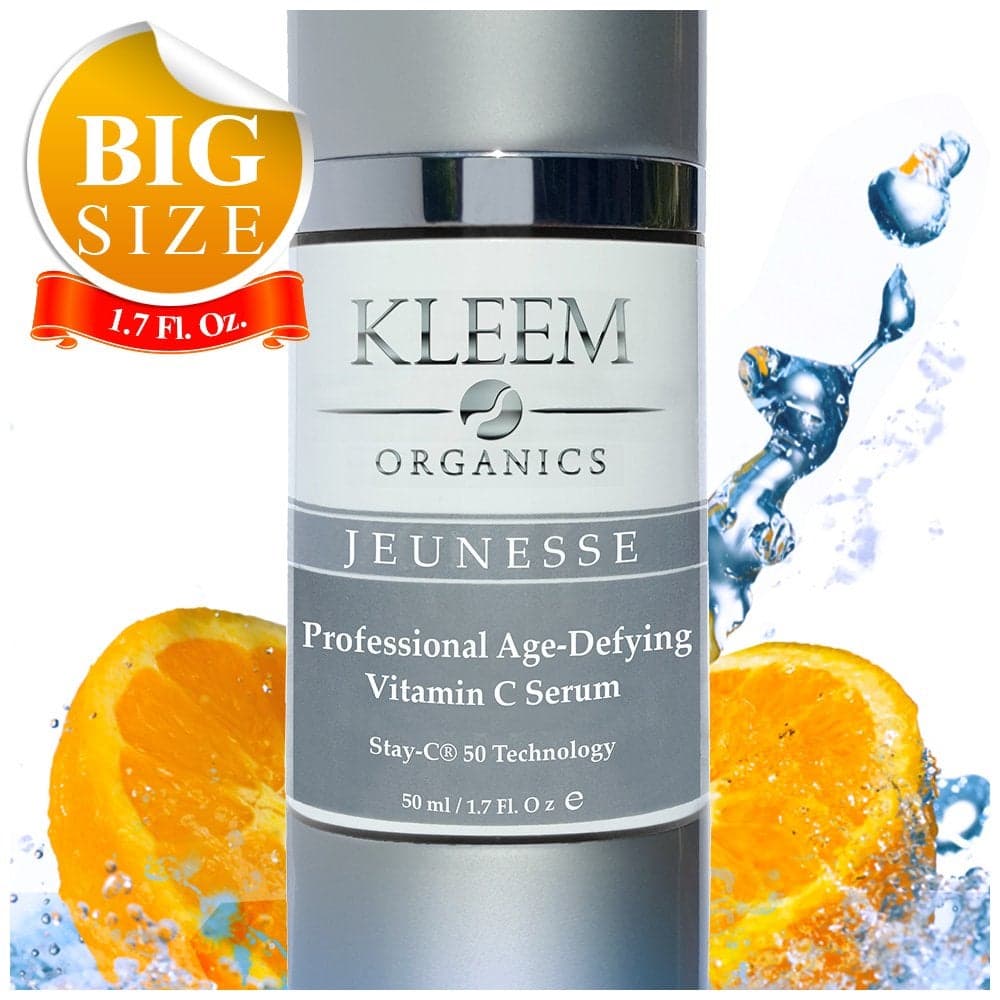 Kleem Pure Vitamin C Serum for Face with Hyaluronic Acid Vitamin E Anti Aging Vitamin C for Women to Boost Collagen Reduce Wrinkle Acne Dark Spot Sun Damage Vit C Serum 50ml