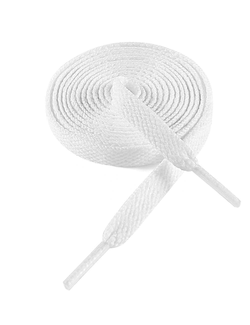 VSUDO 54" Flat White Laces for Sneakers, White Shoelaces, White Shoe Strings, White Replacements Laces for Women or Men (1 Pair-White-137CM)