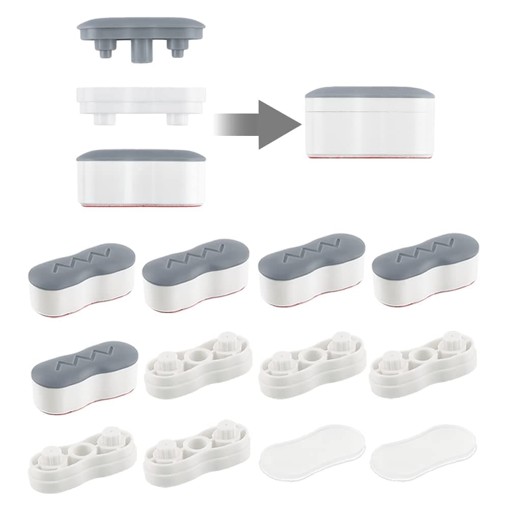 Bidet Bumpers Universal Toilet Seat Buffer with 2 Heights Adjustment Strong Self Adhesive Grey Clear 5 for Lid 2 for Tank