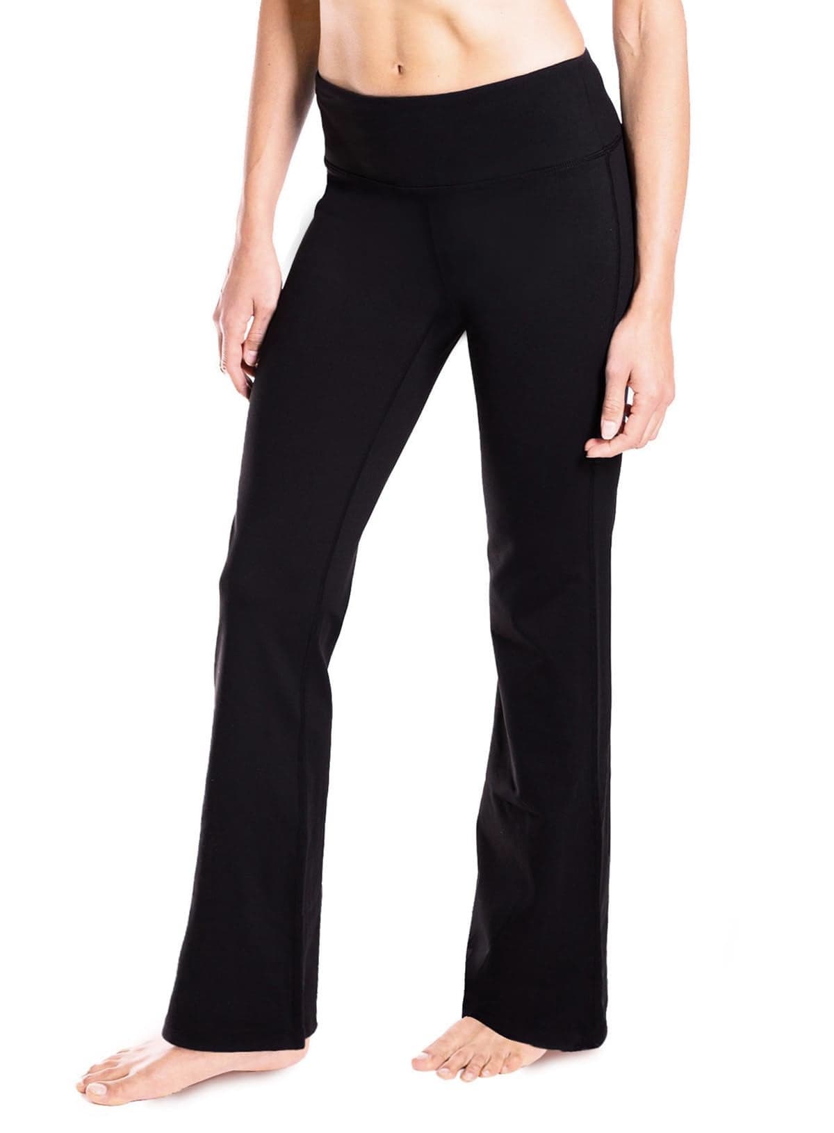 YogipacePetite Womens Bootcut Yoga Pants Long Workout Pant29BlackSize L