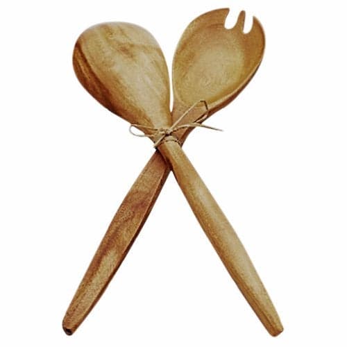 Pacific Merchants Acaciaware Fork and Spoon Serving Set 10Inch