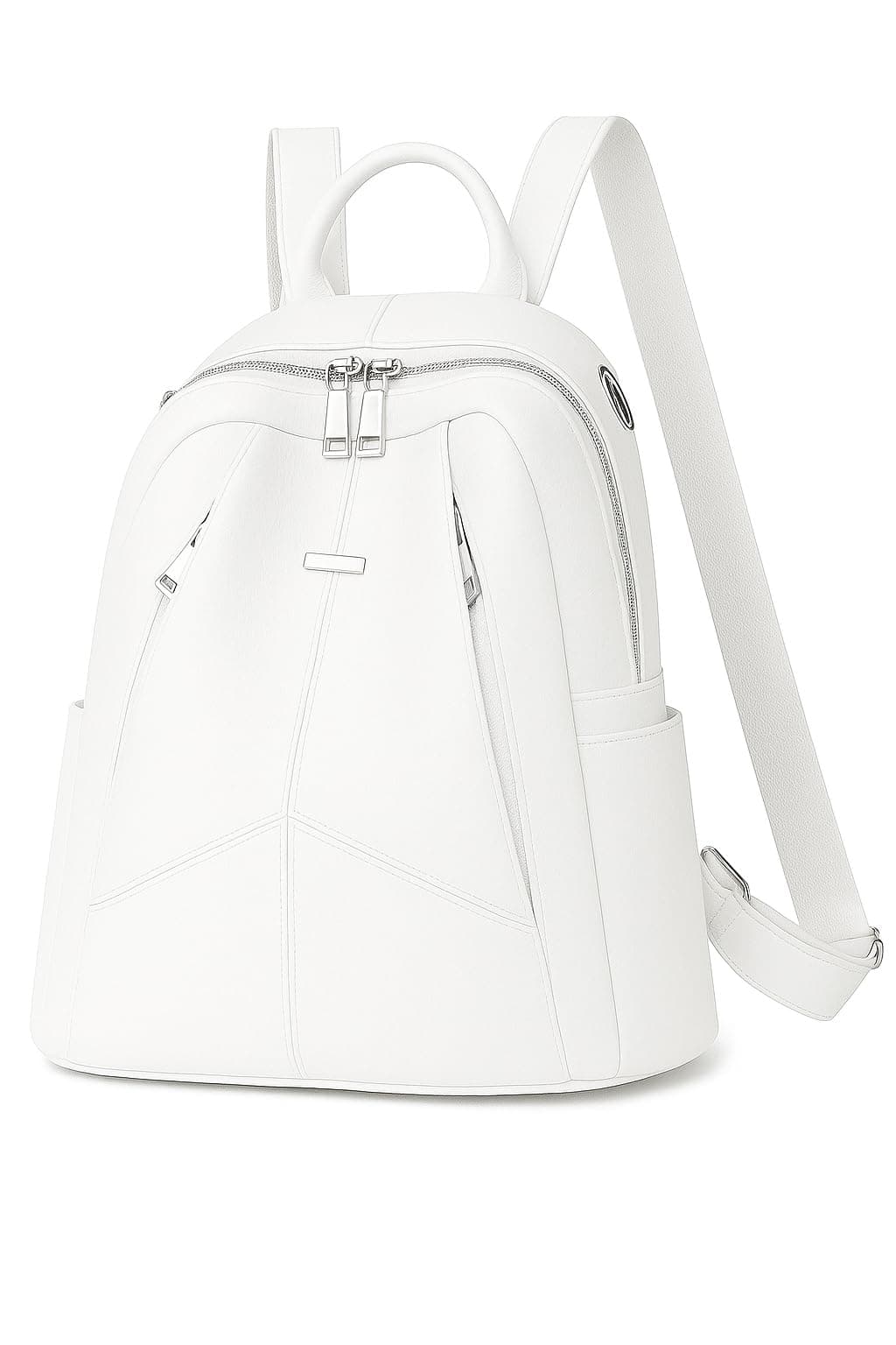 ProArch Anti-Theft Cross Leather Backpack & Purse for Women | Shoulder Bag for Women and Girls | College Bag for Girls | Multipurpose Travel backpack| Durable | Convertible (WhiteLotus)