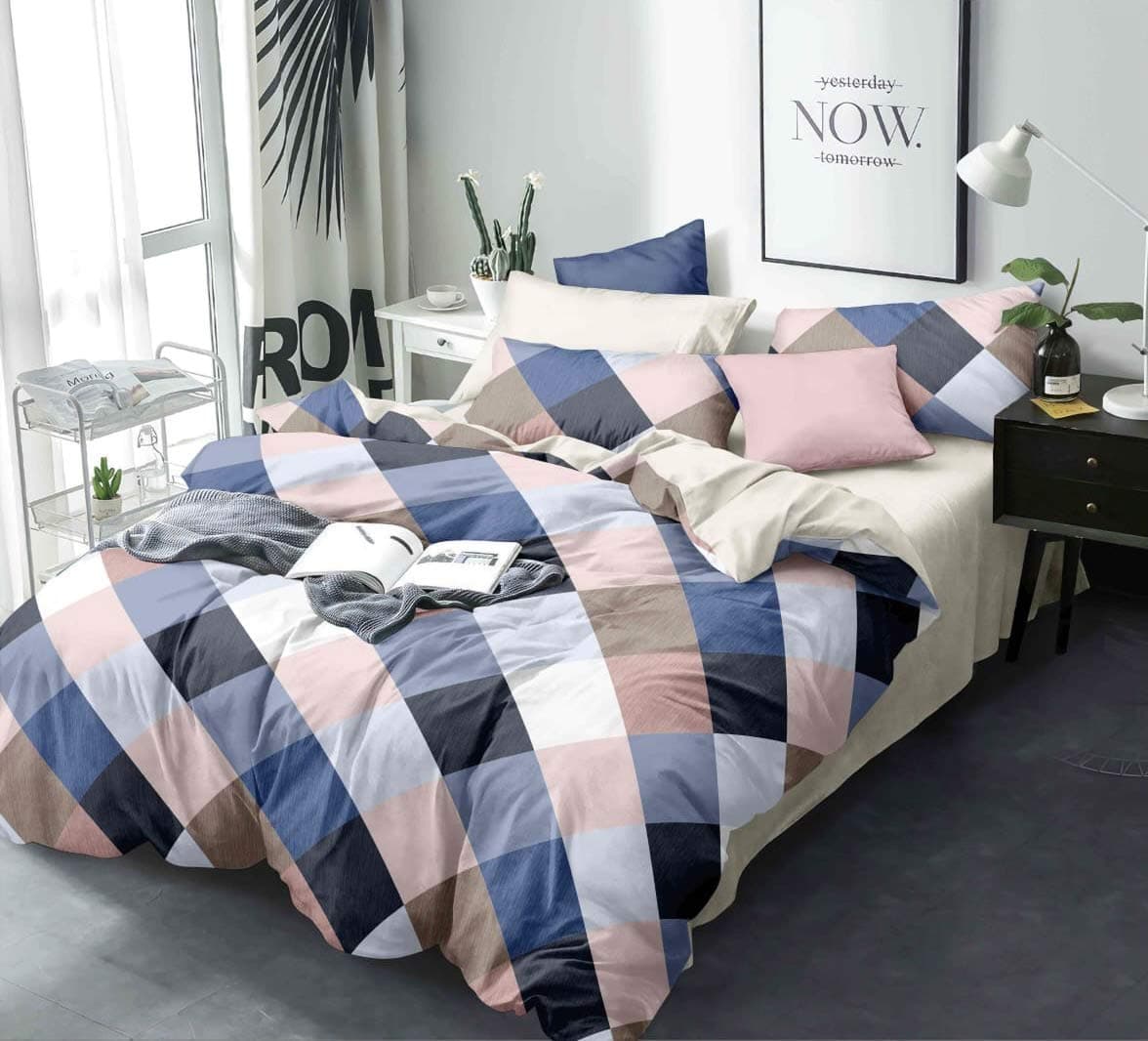 MORADO® Glace Cotton Single Bed Quilt Cover/Duvet Cover/Rajai Cover/Blanket Cover with Zipper (60X90 Inch, Multi)