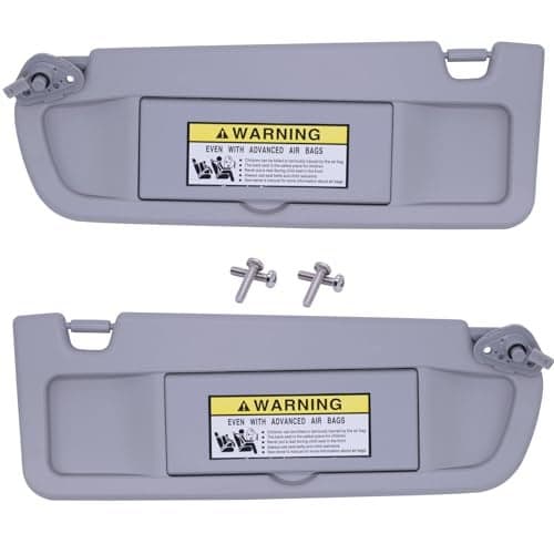 NHILES Clear Gray Left &Right Side Sun Visor Compatible with Honda Civic 2006 2007 2008 2009 2010 2011 Replaces# 83280-SNA-A01ZC 83230-SNA-A01ZC