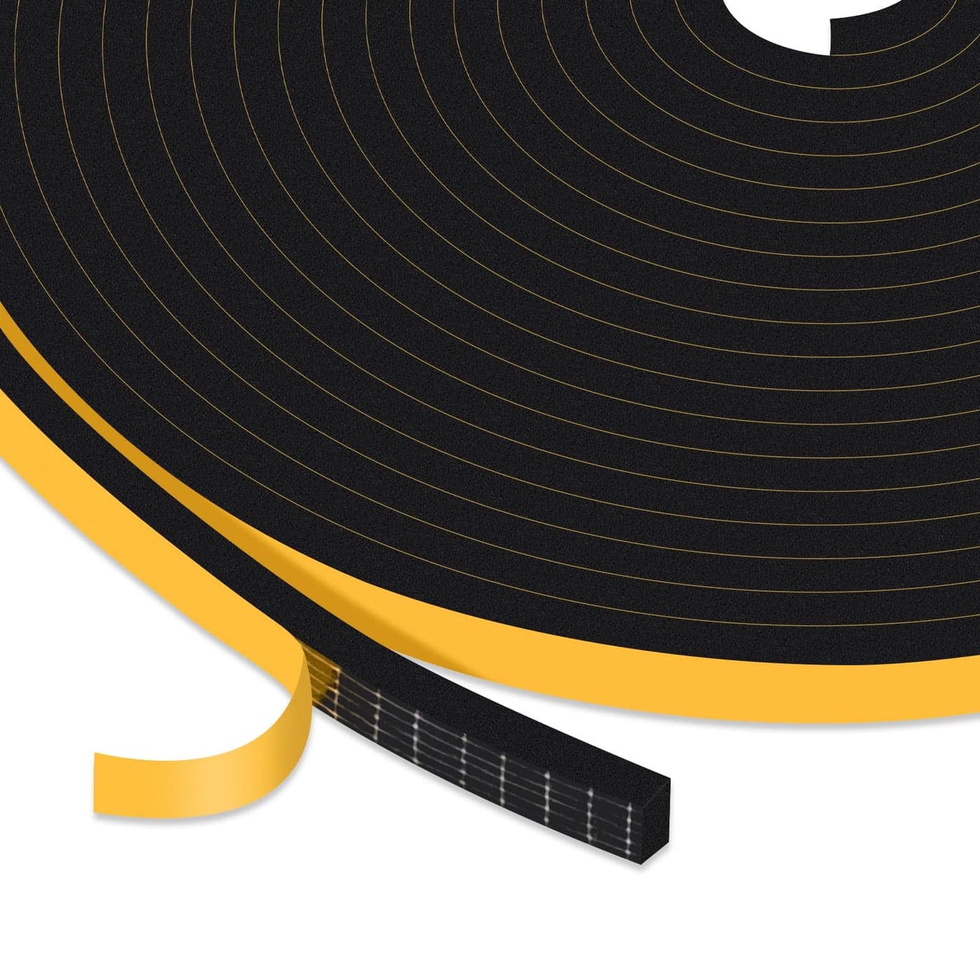 Trisiki Strong Adhesive Window Seal Strip Door Insulation Weather Strip Foam Door Seal Strip Soundproof Weatherproof Windproof Airtight Weather Stripping for Door Frame14 in x 18 in x 50Ft