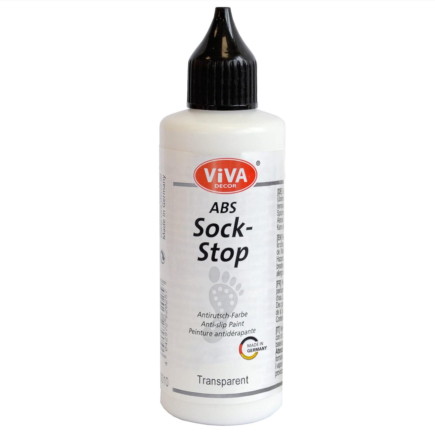 Viva Decor ABS Sock Stop 277 Fl oz Black Fabric Paint for NonSlip Socks Bath Mats More LatexFree WaterBased Washable For Grip Socks DIY