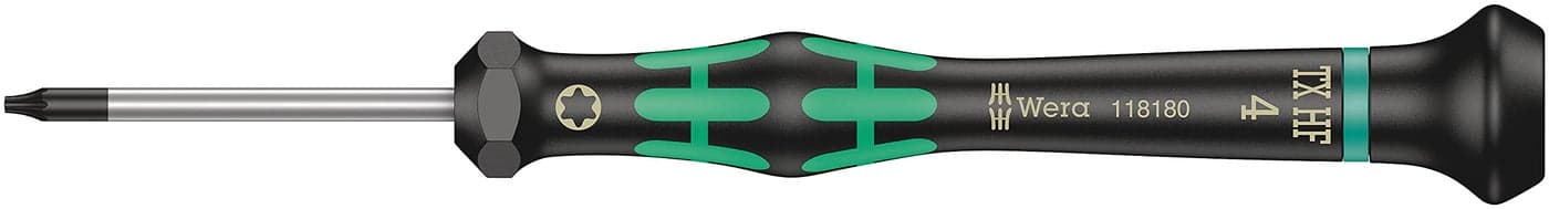 Wera 05118180001 Kraftform Micro 2067 Torx HF Electronics Precision Screwdriver TX4 Head 40mm Blade Length