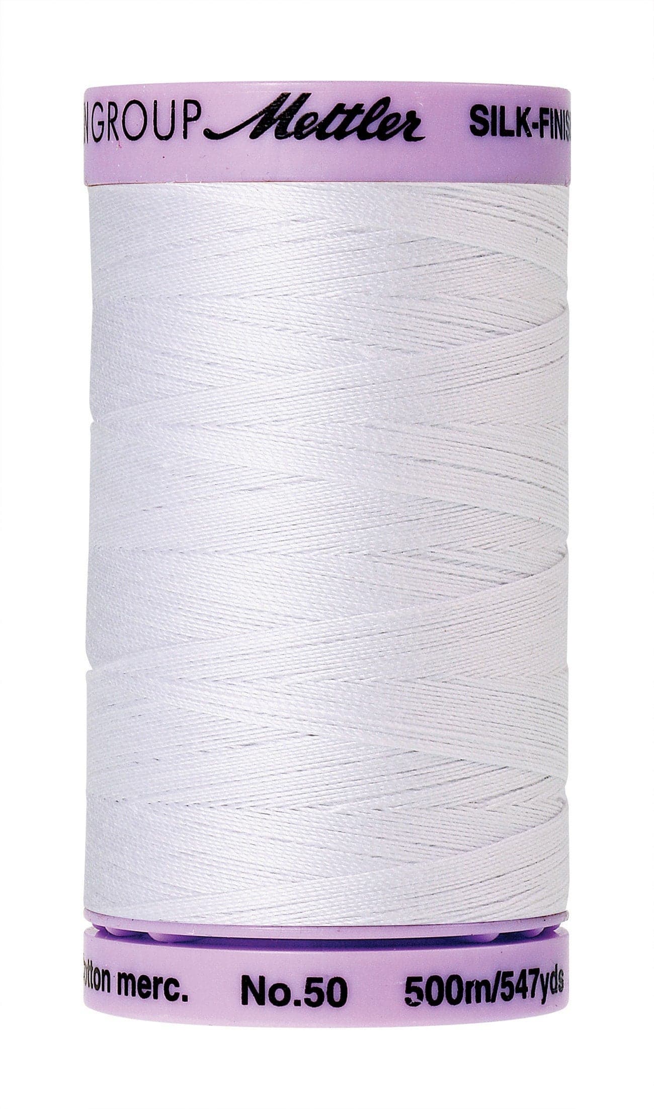 Mettler SilkFinish Solid Cotton Thread 547 yd500m White