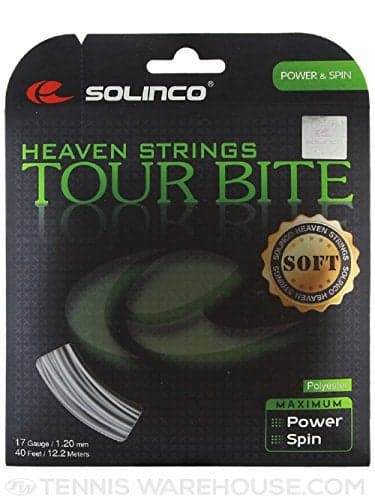 Solinco Tour Bite Soft (17-1.20mm) Tennis String (Silver) (2-Sets)