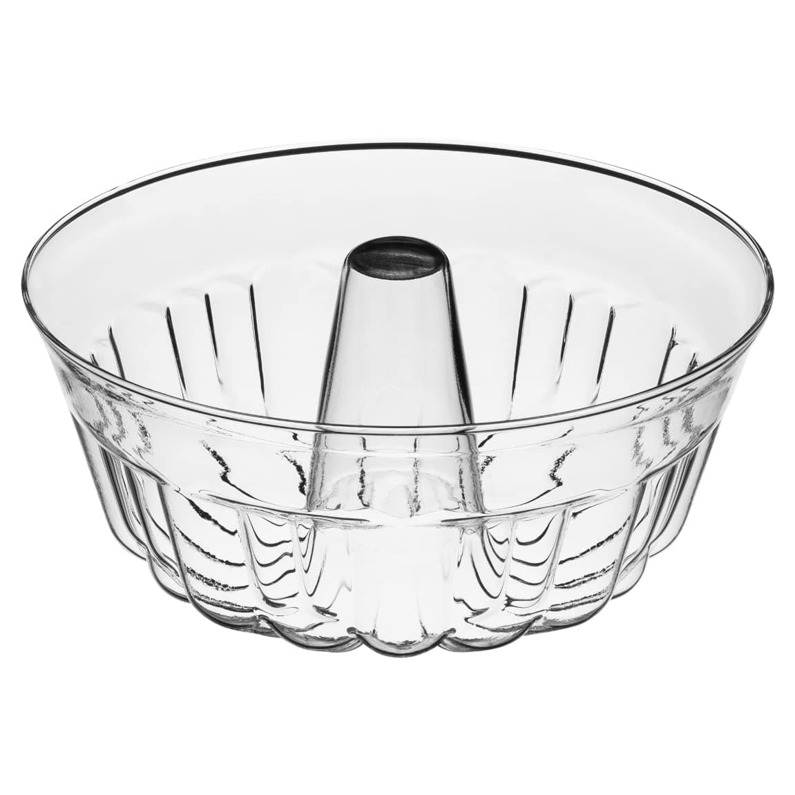 Simax Clear Glass Fluted Bundt Cake Pan Heat Cold and Shock Proof 21 Quart 84 Cups Made in Europe Great for Ring Cakes Puddings Desserts Monkey Bread and More Dishwasher Safe