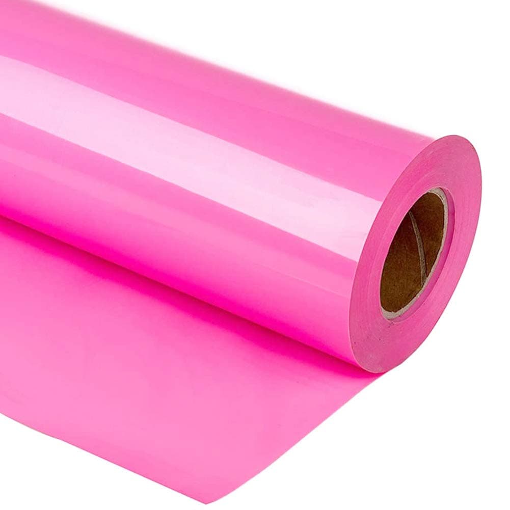 Guangyintong Heat Transfer Vinyl Pink HTV Rolls 12 x 10ft Iron on Vinyl for TShirts Matte Surface HTV for All Cutter Machine Easy to Cut Weed for Heat Vinyl DIY Design
