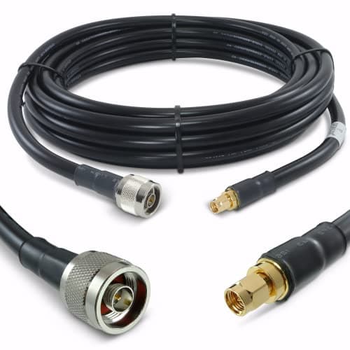 Proxicast 25 ft SMA Male to N Male Premium 400 Series Low-Loss Coax Cable (50 Ohm) for 4G LTE, 5G Modems/Routers, Ham, ADS-B, GPS to Antenna or Surge Arrester Use (Not for TV or WiFi) (ANT-140-420-25)
