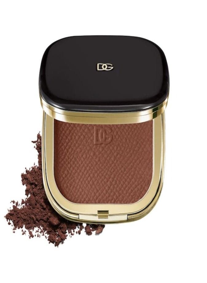 Dolce & Gabbana Face & Eyes Match Long-Lasting Natural Powder Bronzer with Italian Grape Deep 14g – Radiant Sun-Kissed Glow
