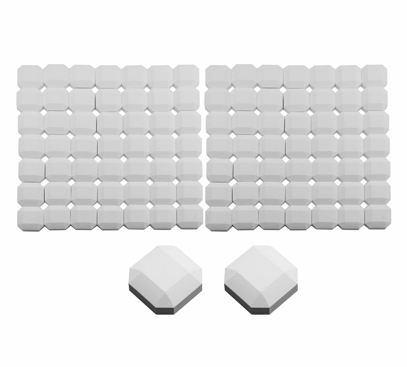 Plowo Ceramic Briquettes Replacement for L27 L30 L36 L42 L54 CS30 LBQ36 and Other Gas Grill Models, Grill Briquettes Replacement for Lava Rocks, 2" x 2" x 0.8" Each, 100-Piece