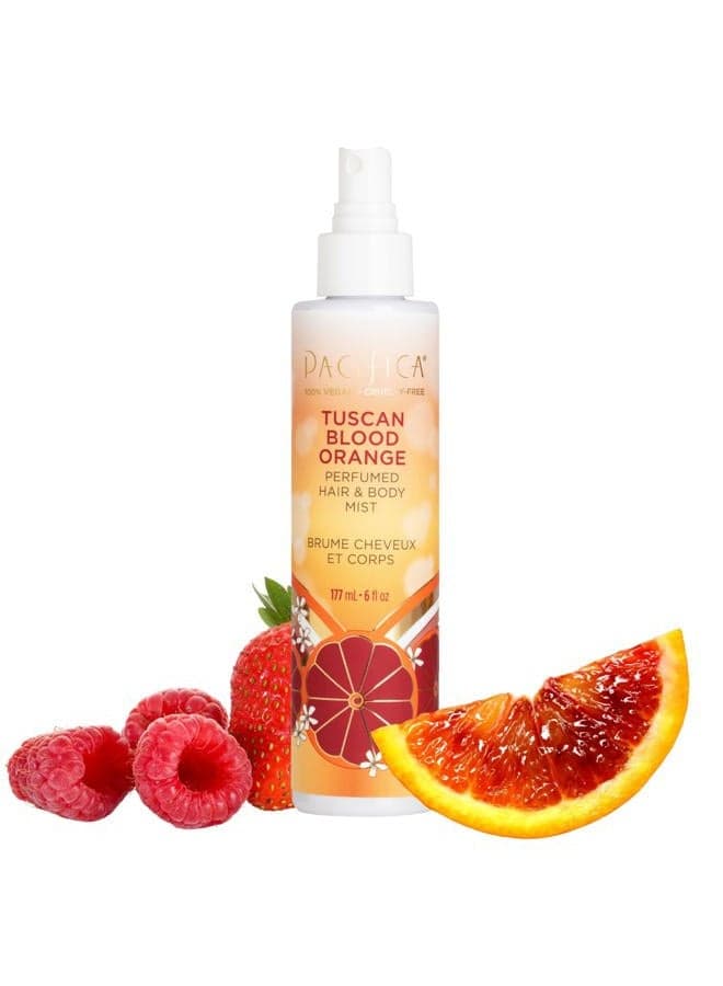 Hair & Body Fragrance Mist - Tuscan Blood Orange - Sweet Citrus Scented Hair Perfume and Body Spray - Alcohol-Free, Long-Lasting Clean Fragrance, Vegan & Cruelty-Free, 6 Fl Oz