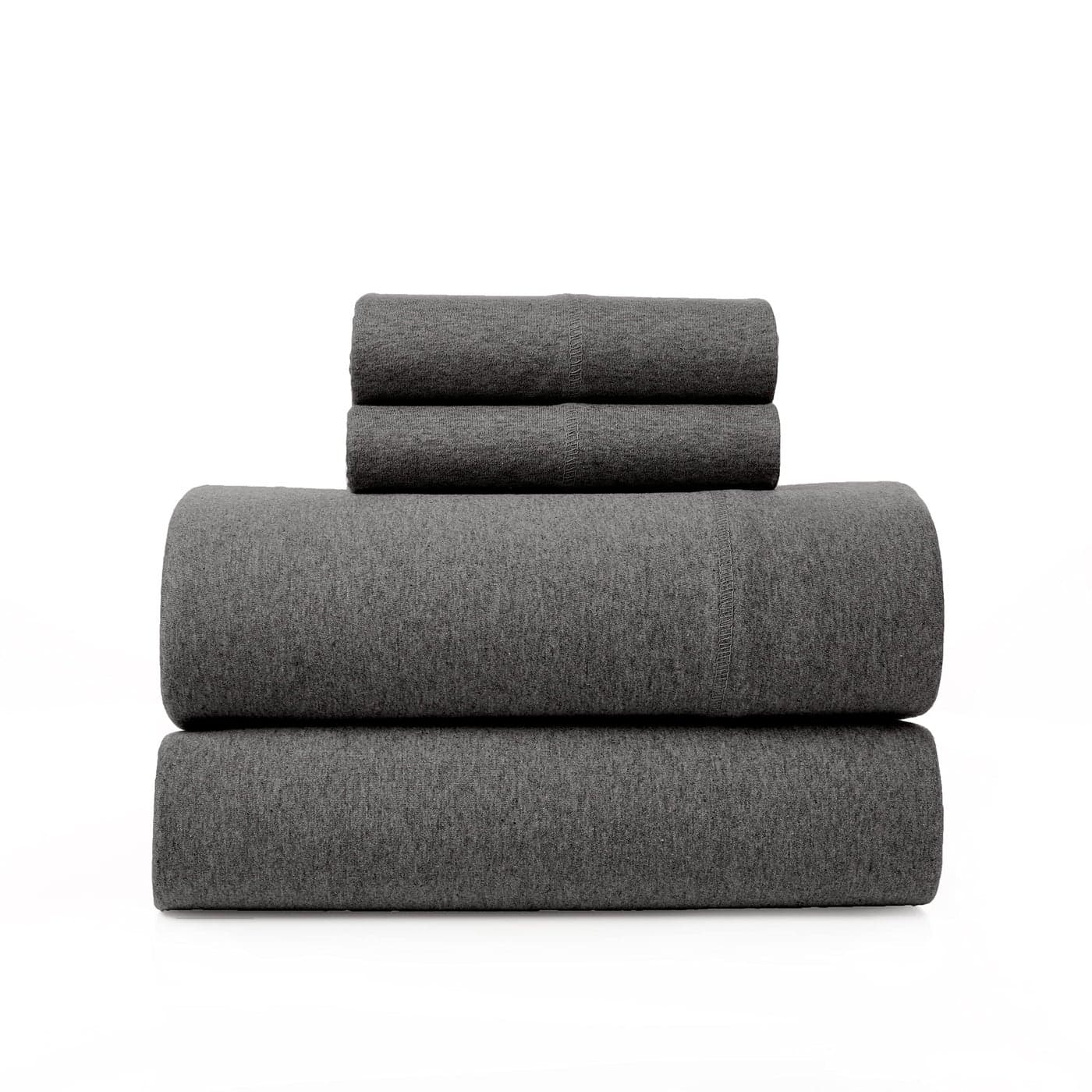 Road Trip America Jersey Knit Sheet Set 4 Pieces King Cotton Sheets Set Soft Cozy Stretchy Knit Bed Linen Dark Grey King