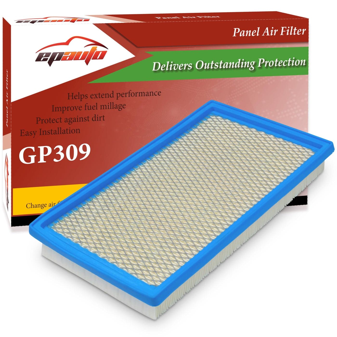 EPAuto GP309 CA4309 Engine Air Filter Replacement for Nissan Altima Maxima Frontier Pathfinder Murano Infiniti G35 FX35 QX60 Subaru Forester Legacy Impreza Saab 92X Fits 19882024