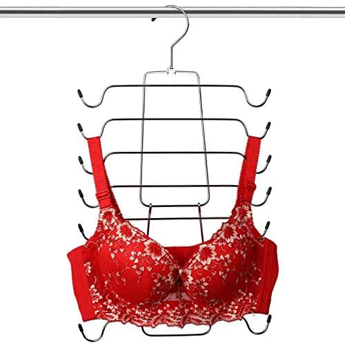 INDIAN DECOR . 31025 Metal Folding Space Saving Hanger Closet Organizer for Tank Top, Cami, Bras, Bathing Suits, Ties and Belts