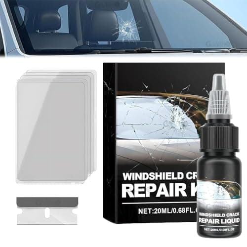 Car Windshield Crack Repair Kit, Glass Repair Liquid for Cracks for Fix Auto Windshield Glass Cracks, Car Window Glass Repair Tool Set for Quick and Easy Auto Windshield Scratch Fix (CR1)