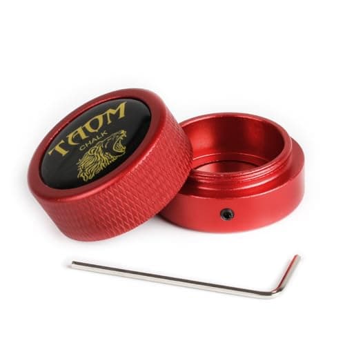 YEUEK TAOM Pool Chalk Holder Round Shaped Practical Tool Billiards Accessories Magnetic Mini Chalk Tip Case Container Round Box Billiards