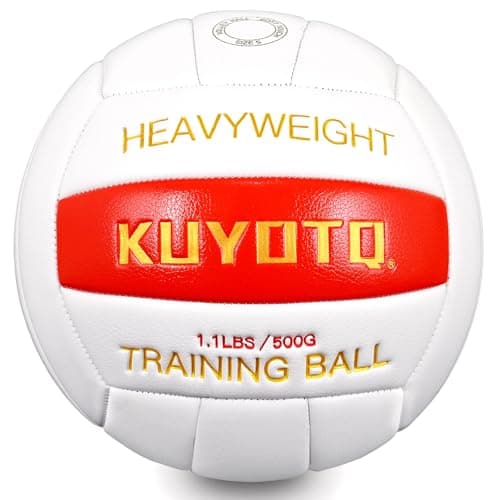 1.1lbs/500g Weighted Heavy Volleyball For Setters Serve Trainer Setter Weighted Volleyball Training Equipment Size 5 Thickened Surface Soft Leather Durable in&Outdoor Training Setting Rebounders